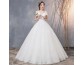 One shoulder lace wedding dress