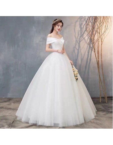 One shoulder lace wedding dress