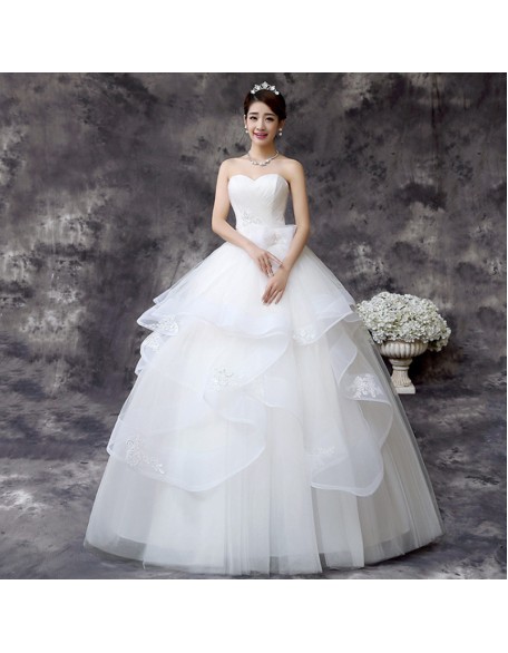 Korean one shoulder wedding dress