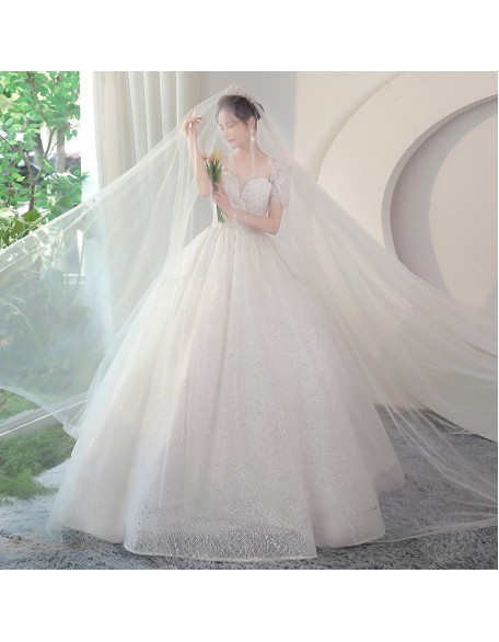 French fugitive princess tutu wedding dress